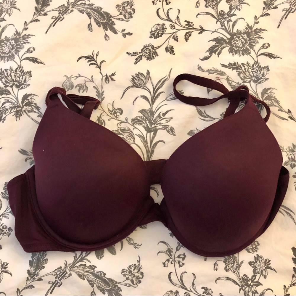PINK VS Maroon Bra 36B